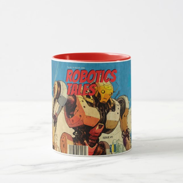 Caneca Classic Pop Art Sci-Fi Comic Robot Cover (Centro)