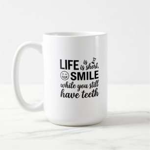Caneca Clássica 15 oz Citação Engraçada de Café da