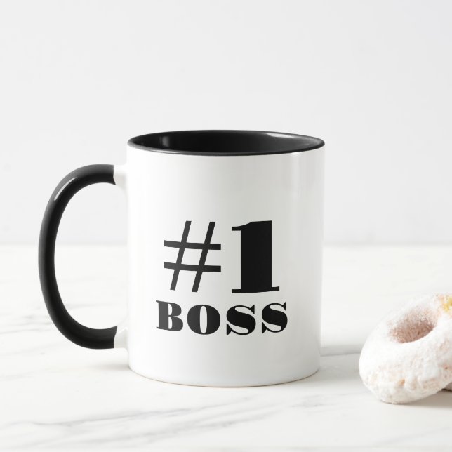 Caneca Clássica #1 Chefe Duas-Tons (Com Donut)