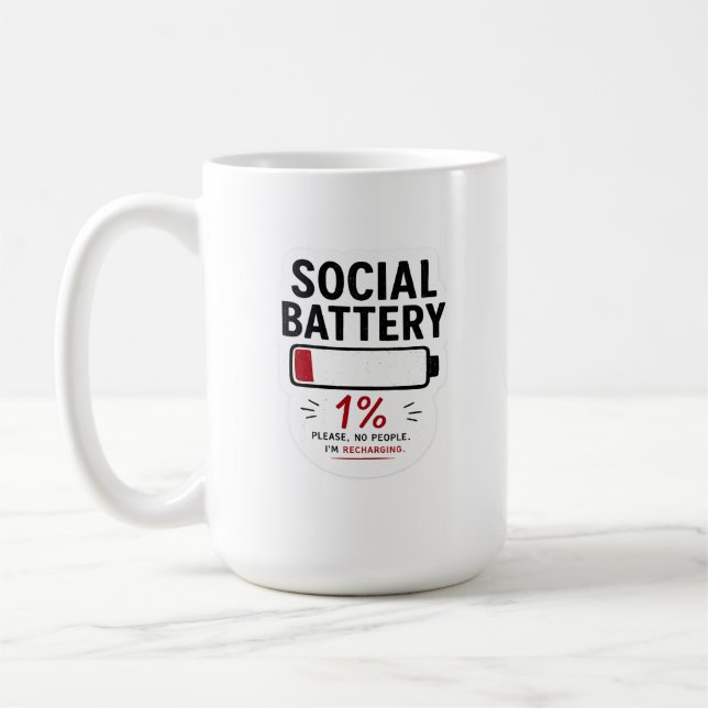 Caneca Clássica Bateria Social Baixa - Xícara Dive (Esquerda)