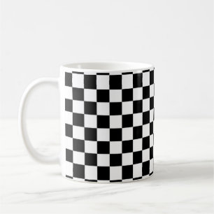 Caneca clássica Checkered preto e branco
