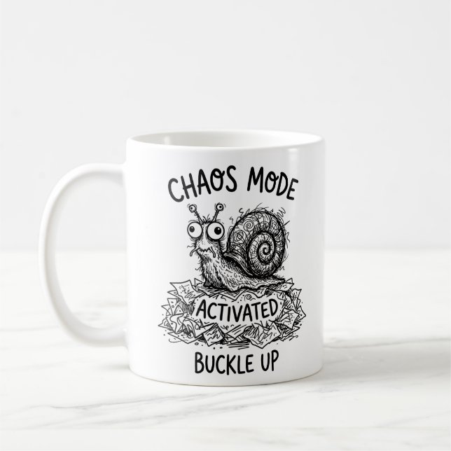 Caneca Clássica - Citação de Café da Manhã Sarcást (Esquerda)