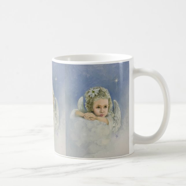 Caneca Clássica de Anjo Natal, 11 oz (Direita)