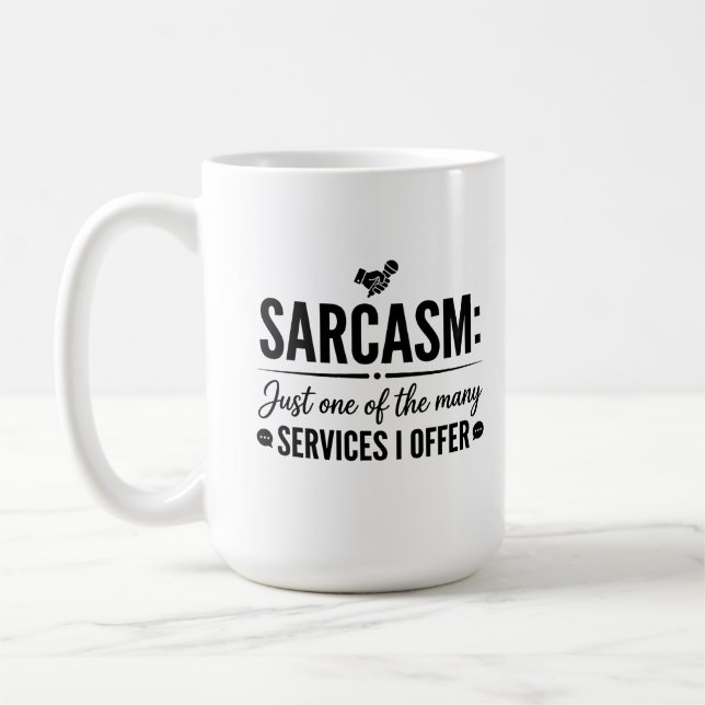 Caneca Clássica de Café com Design Sarcástico (Esquerda)