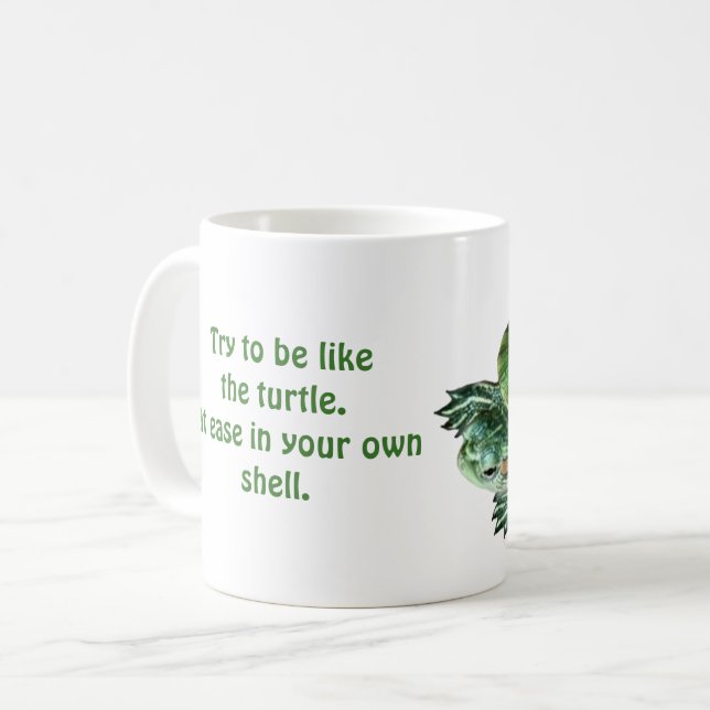 Caneca Clássica de Café Tartaruga (Frente Esquerda)