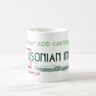 Caneca clássica do branco da pensão de Usonian