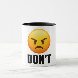 Caneca Clássica Emoji de Raiva NÃO