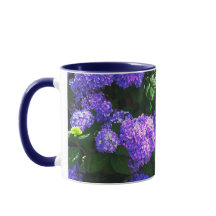 Clássica Roxo Realista Hydrangea Mug