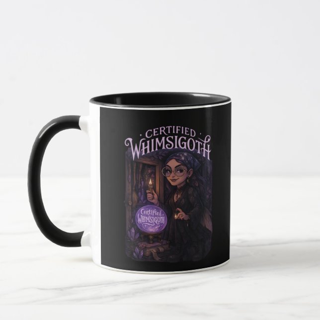 Caneca Clássico de Armadilha de Bruxa de Whimsigoth Certi (Esquerda)