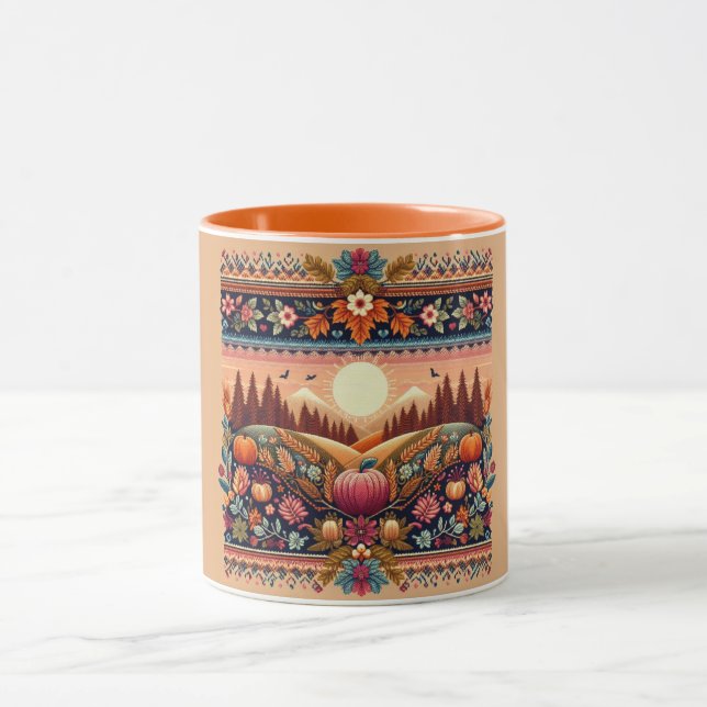 Caneca Clássico Fair Isle Outono (Centro)