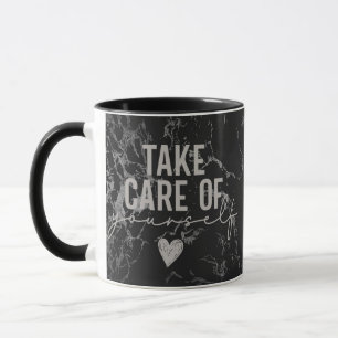 Caneca Clássico Mármore Negro Moderno