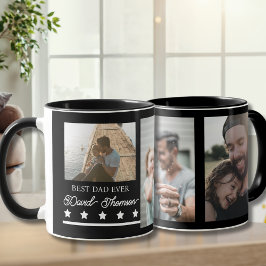 Caneca Clássico Minimalista Preto Branco Melhor Pai de To