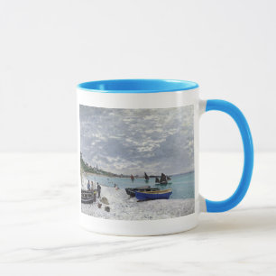 Caneca Claude Monet a praia em Sainte-Adresse