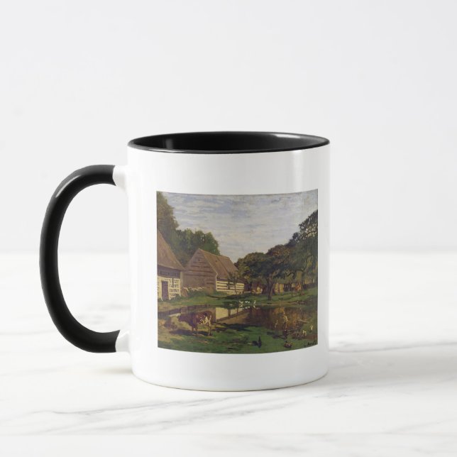 Caneca Claude Monet | um pátio em Normandy (Esquerda)