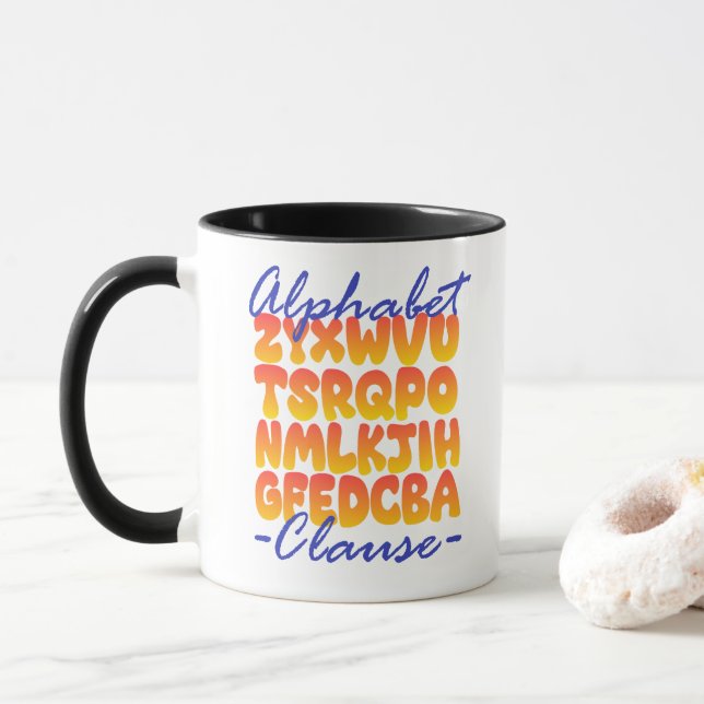 Caneca Cláusula de Alfabeto na Programação Cobol (Com Donut)