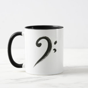 Caneca Clave de Fá Minimalista – Símbolo Musical de Pince
