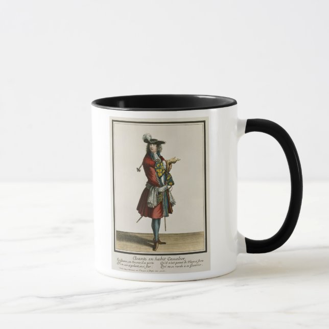 Caneca Cleante vestiu-se como um Cavalier, placa de (Direita)