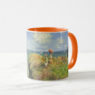 Caneca Cliff Walk em Pourville por Claude Monet