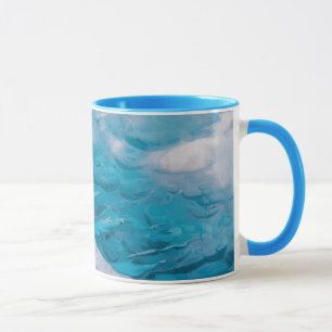 Caneca Close-up do gelo azul