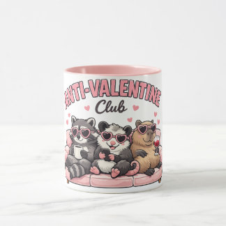 Caneca Clube Anti-Valentine Animal - Capivara Gambá Guaxi