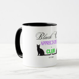 Caneca Clube de Apreciação de Gatos Pretos Halloween Dive