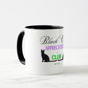 Caneca Clube de Apreciação de Gatos Pretos Halloween Dive