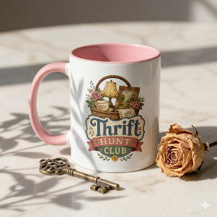 Caneca Clube de Caça ao Brechó Vintage Cottagecore