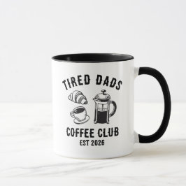 Caneca Clube de Café dos Pais Cansados e Divertidos Perso