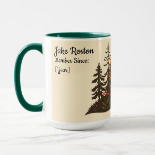 Caneca Clube de Caminhada Retro Personalizado Aventura Es