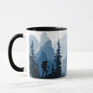 Caneca Clube de Caminhada Silhueta da Montanha Aventura G
