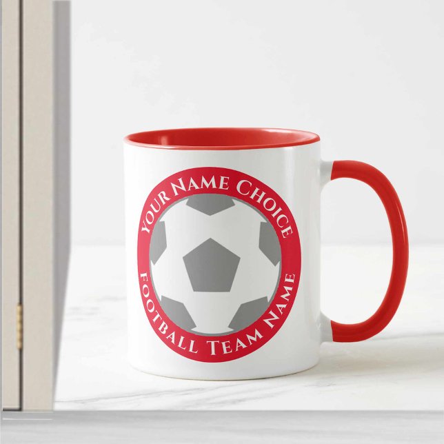 Caneca Clube de Futebol Desenho em Vermelho (Criador carregado)