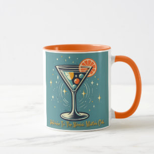 Caneca Clube de Martini Atômico Coquetel Futurista Retrô