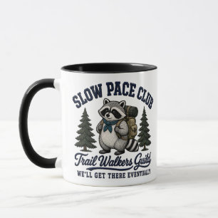 Caneca Clube de Ritmo Lento Design de Camping de Guaxinim