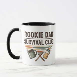 Caneca Clube de Sobrevivência do Pai Iniciante Café Retro