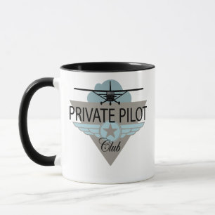 Caneca Clube do piloto privado