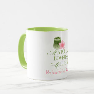 Caneca Clube dos Amantes de Matcha Macarons de Chá Verde