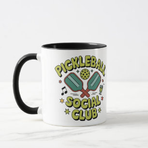 Caneca Clube Social de Pickleball Design Retro para jogad