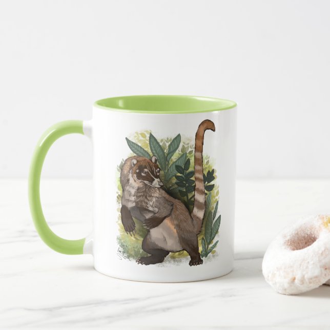 Caneca Coatamundi ou branco coati (Com Donut)