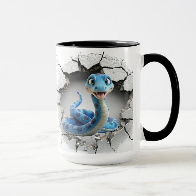 Caneca Cobra 3D bonito (Direita)