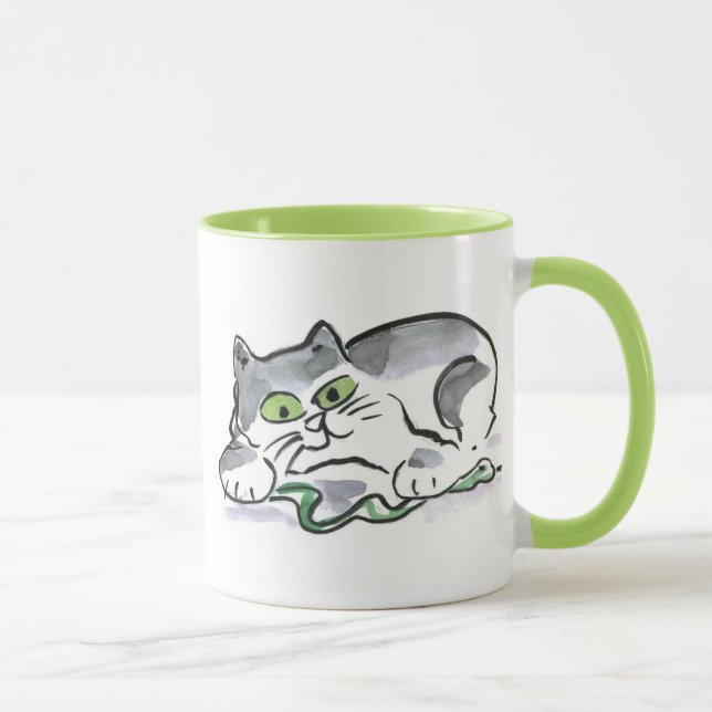 Caneca Cobra do jardim e o gatinho curioso (Direita)