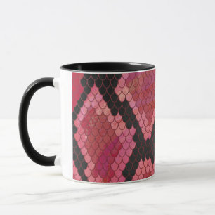 Caneca Cobra, preto e Impressão vermelho