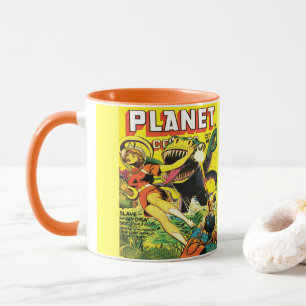CANECA COBRIR DE ARTE GRÁFICO SCI FI PLANET HISTÓRIA EM