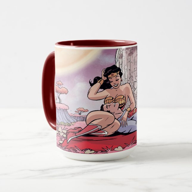 Caneca Cobrir de banda desenhada do Super-Homem/Mulher Ma (Frente Esquerda)
