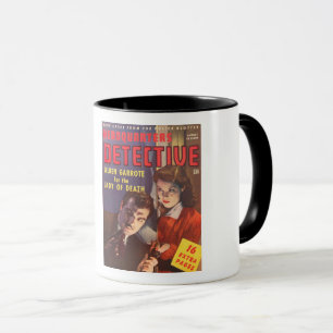 Caneca Cobrir DE REVISTA DA REVISTA CRIME VINTAGE 1940S