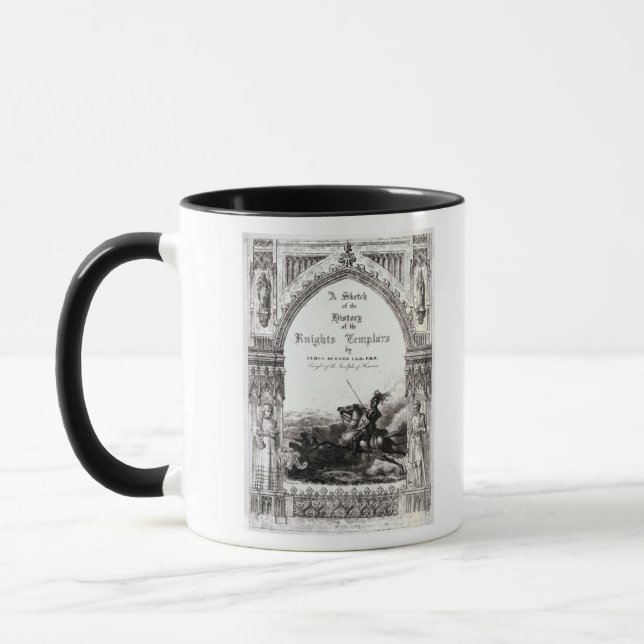 Caneca Cobrir 'de um esboço da história os cavaleiros (Esquerda)