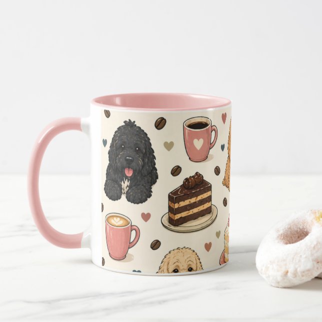 Caneca Cockapoo Mug Cute Dog Lover Gift | Coffee Mug  (Com Donut)