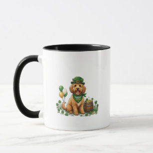 Caneca Cockapoo Sortudo Dia de São Patrício