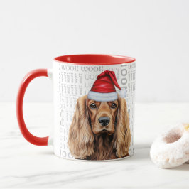 Caneca Cocker Spaniel Cachorro Papai Noel Au Au Natal