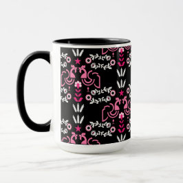 Caneca Cockerel Scandinávia Folk Art