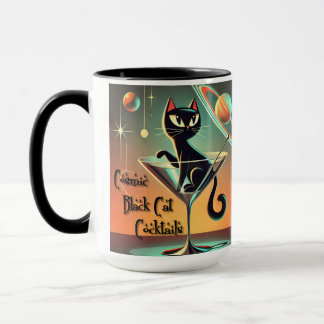 Caneca Cocktails de Gato Negro Cósmico e Futuro Atômico